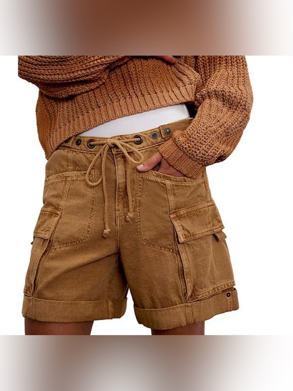 Free People Frankie Washed Shorts Women’s S Lilac Purple Sample Baggy Utility - Picture 14 of 16